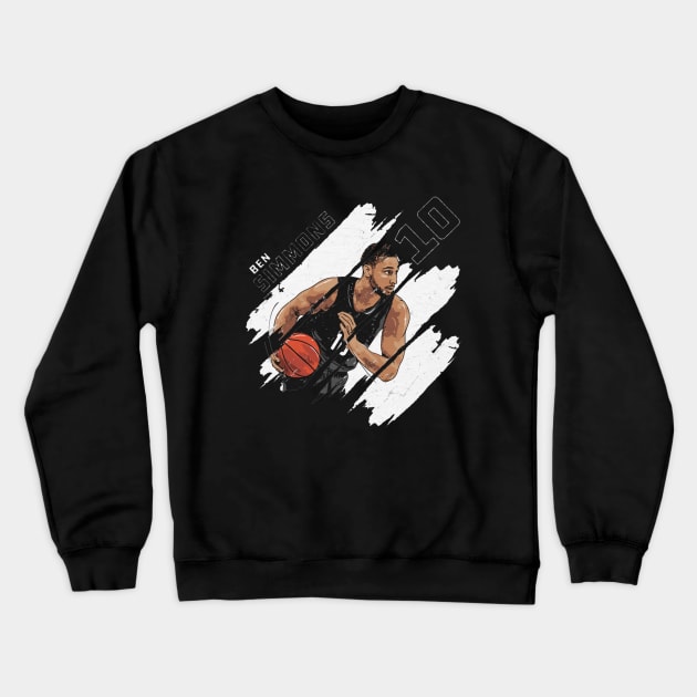 ben simmons stripes Crewneck Sweatshirt by mazihaya pix